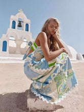 Load image into Gallery viewer, Linen Backless Maxi Dress