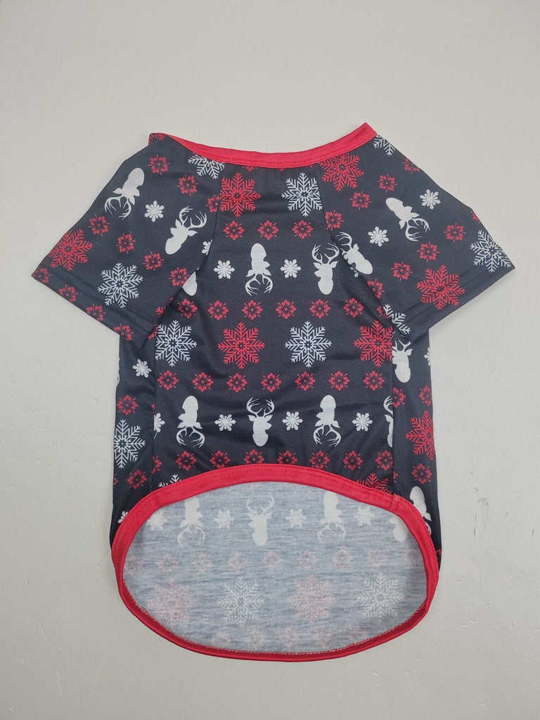 Ensembles de pyjamas assortis pour la famille Red Christmas Snow Deer (avec vêtements pour chien Pet's) 