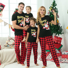 Görseli Galeri görüntüleyiciye yükleyin, Red Plaid Short Sleeves Family Matching Pajamas Set