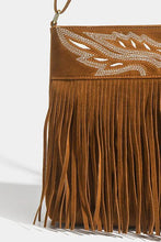 Load image into Gallery viewer, Western Cowboy Brown Fringe Crossbody Bag