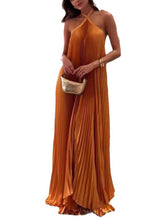 Load image into Gallery viewer, Halter Backless Pleated Dress