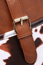 Load image into Gallery viewer, Western Cowboy Style Brown Cow Print Crossbody Bag