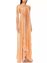 Load image into Gallery viewer, Halter Backless Pleated Dress