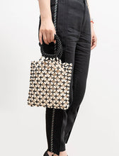 Load image into Gallery viewer, Block Wooden Bead Woven Tote Bag