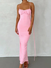 Load image into Gallery viewer, Backless Ruched Evening Dress