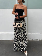 Laden Sie das Bild in den Galerie-Viewer, Fashionable Strapless Floral Print Maxi Dress