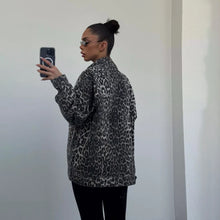 Load image into Gallery viewer, Vintage Street Casual Leopard Print Denim Jacket