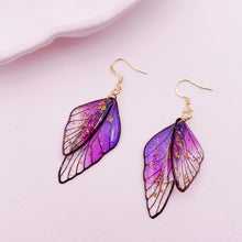 Charger l&#39;image dans la galerie, Boucles d&#39;oreilles faites main en forme d&#39;ailes de papillon 