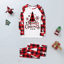 Load image into Gallery viewer, Red Plaid Christmas Tree Pattern Family Matching Pajamas Sets