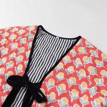 Load image into Gallery viewer, Cute Floral Print Bow Lace-Up Jacket