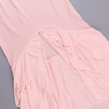 Load image into Gallery viewer, Pleated Midriff Halter Slim-Fit Slit Skirt Sets