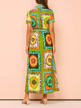 Load image into Gallery viewer, Special Sunflower Print Midi Dress