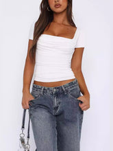 Load image into Gallery viewer, Square Neck Short Sleeve Tee