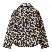 Load image into Gallery viewer, Leopard Print Quilted Jacket