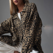 Load image into Gallery viewer, Vintage Street Casual Leopard Print Denim Jacket