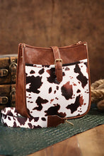 Load image into Gallery viewer, Western Cowboy Style Brown Cow Print Crossbody Bag