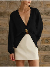 Carica l&#39;immagine nel visualizzatore di Gallery, V Neck Button Cardigan