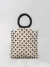 Load image into Gallery viewer, Block Wooden Bead Woven Tote Bag