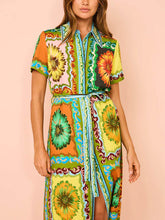 Load image into Gallery viewer, Special Sunflower Print Midi Dress