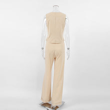 Carica l&#39;immagine nel visualizzatore di Gallery, Cotton Slim Waistcoat Trousers Suit