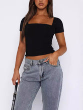 Load image into Gallery viewer, Square Neck Short Sleeve Tee