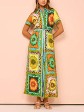 Load image into Gallery viewer, Special Sunflower Print Midi Dress