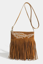 Load image into Gallery viewer, Western Cowboy Brown Fringe Crossbody Bag