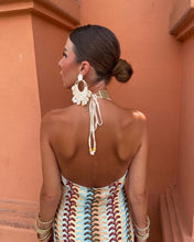 Carica l&#39;immagine nel visualizzatore di Gallery, Popular Contrasting Lace V-neck Suspender Backless Beach Dress