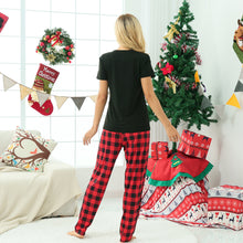 Load image into Gallery viewer, Red Plaid Short Sleeves Family Matching Pajamas Set