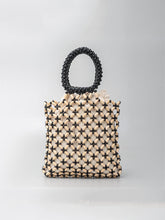 Load image into Gallery viewer, Block Wooden Bead Woven Tote Bag