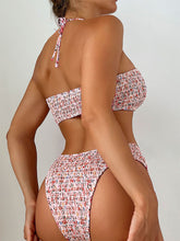 Load image into Gallery viewer, Floral Halter Bikini Suit