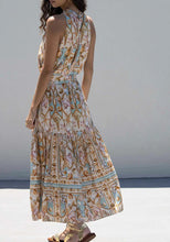 Load image into Gallery viewer, Exquisite Satin Ocean Treasure Print Maxi Dress