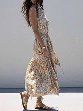 Load image into Gallery viewer, Exquisite Satin Ocean Treasure Print Maxi Dress