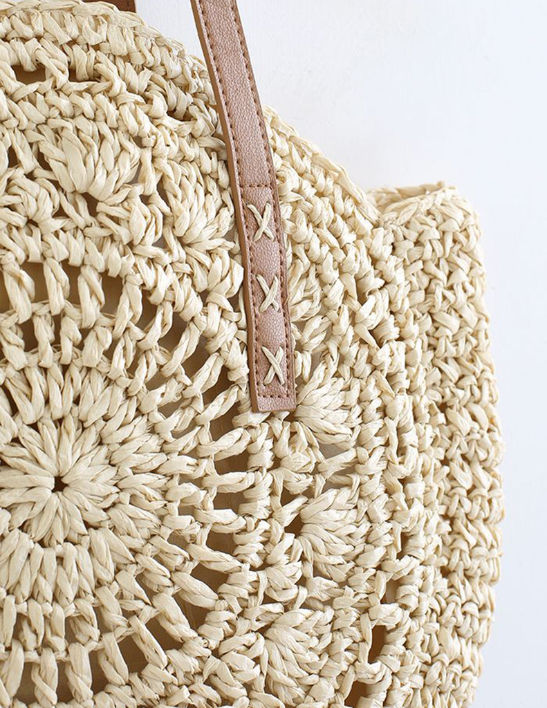 Round Straw Tote Bag