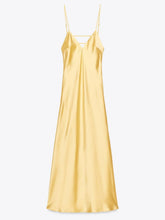 Load image into Gallery viewer, Satin Midi Dress - Yellow