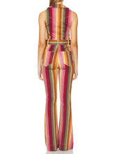 Načíst obrázek do prohlížeče Galerie, Colorful Stripe Stretch Denim Jumpsuit