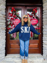 Load image into Gallery viewer, Ski Trip Oversized Sweater-Navy