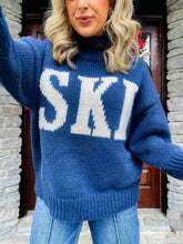 Load image into Gallery viewer, Ski Trip Oversized Sweater-Navy