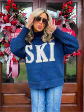 Load image into Gallery viewer, Ski Trip Oversized Sweater-Navy