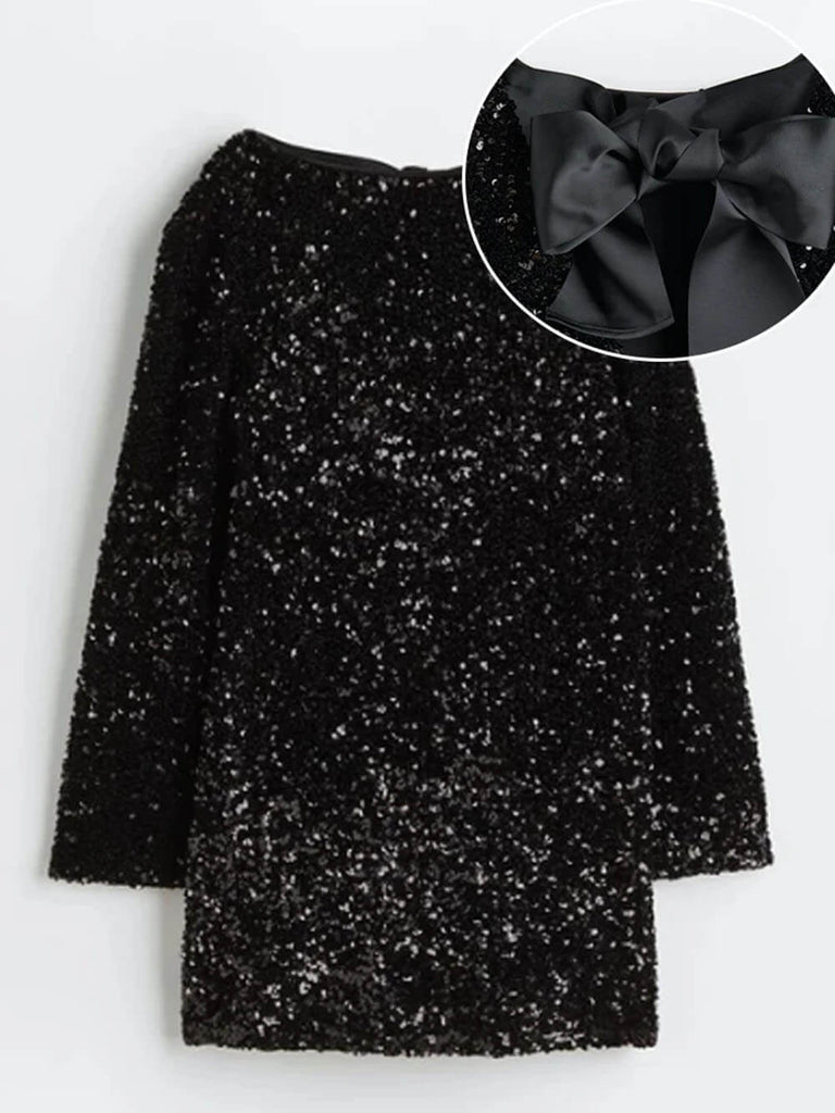 Robe à paillettes avec lien dans le dos