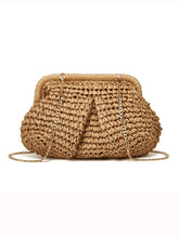 Load image into Gallery viewer, Cloud Dumpling Straw Crossbody Clutch