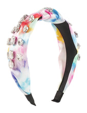 Load image into Gallery viewer, Knotted Tie-Dye Rhinestone Headband