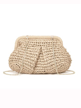 Load image into Gallery viewer, Cloud Dumpling Straw Crossbody Clutch