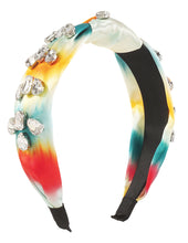 Load image into Gallery viewer, Knotted Tie-Dye Rhinestone Headband