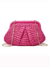 Load image into Gallery viewer, Cloud Dumpling Straw Crossbody Clutch