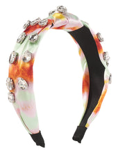 Load image into Gallery viewer, Knotted Tie-Dye Rhinestone Headband