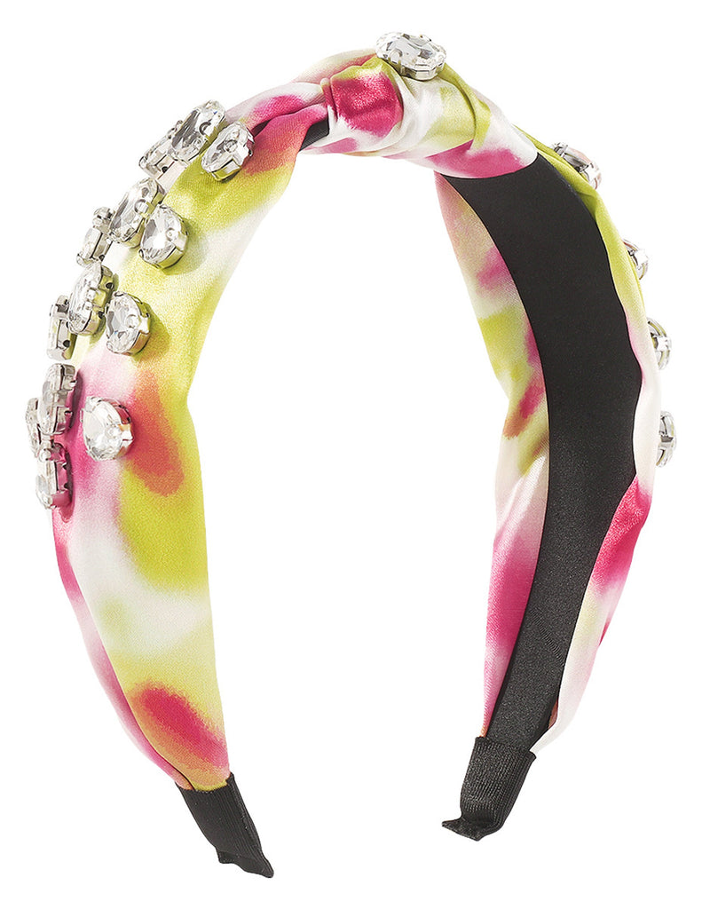 Knotted Tie-Dye Rhinestone Headband