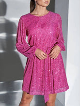 Laden Sie das Bild in den Galerie-Viewer, Sequined Waist Mini Dress