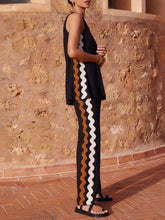 Laden Sie das Bild in den Galerie-Viewer, Sleeveless Loose Slit Top And Wide-Leg Pants Set