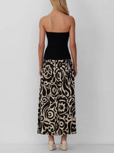 Laden Sie das Bild in den Galerie-Viewer, Fashionable Strapless Floral Print Maxi Dress